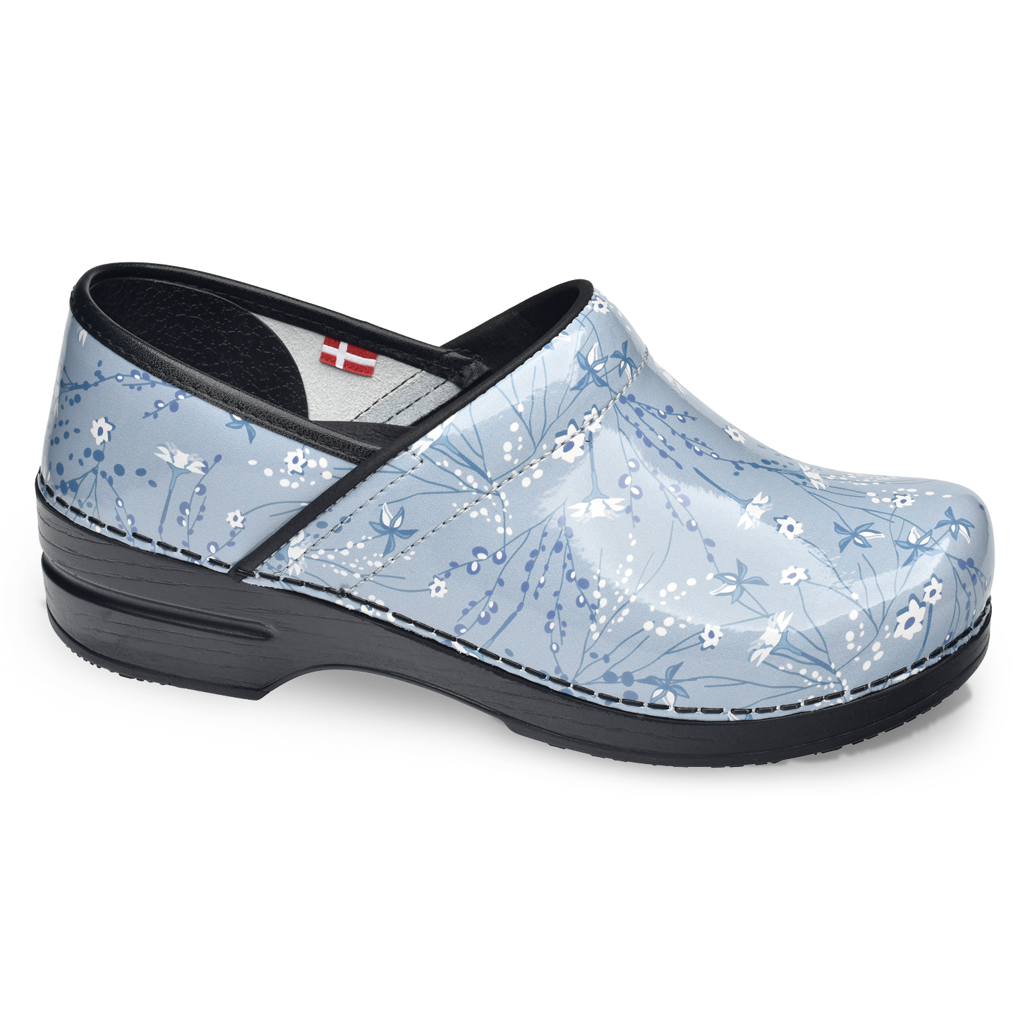 Nightshade Women's Slip Resistant Clog in Light Blue Sanita