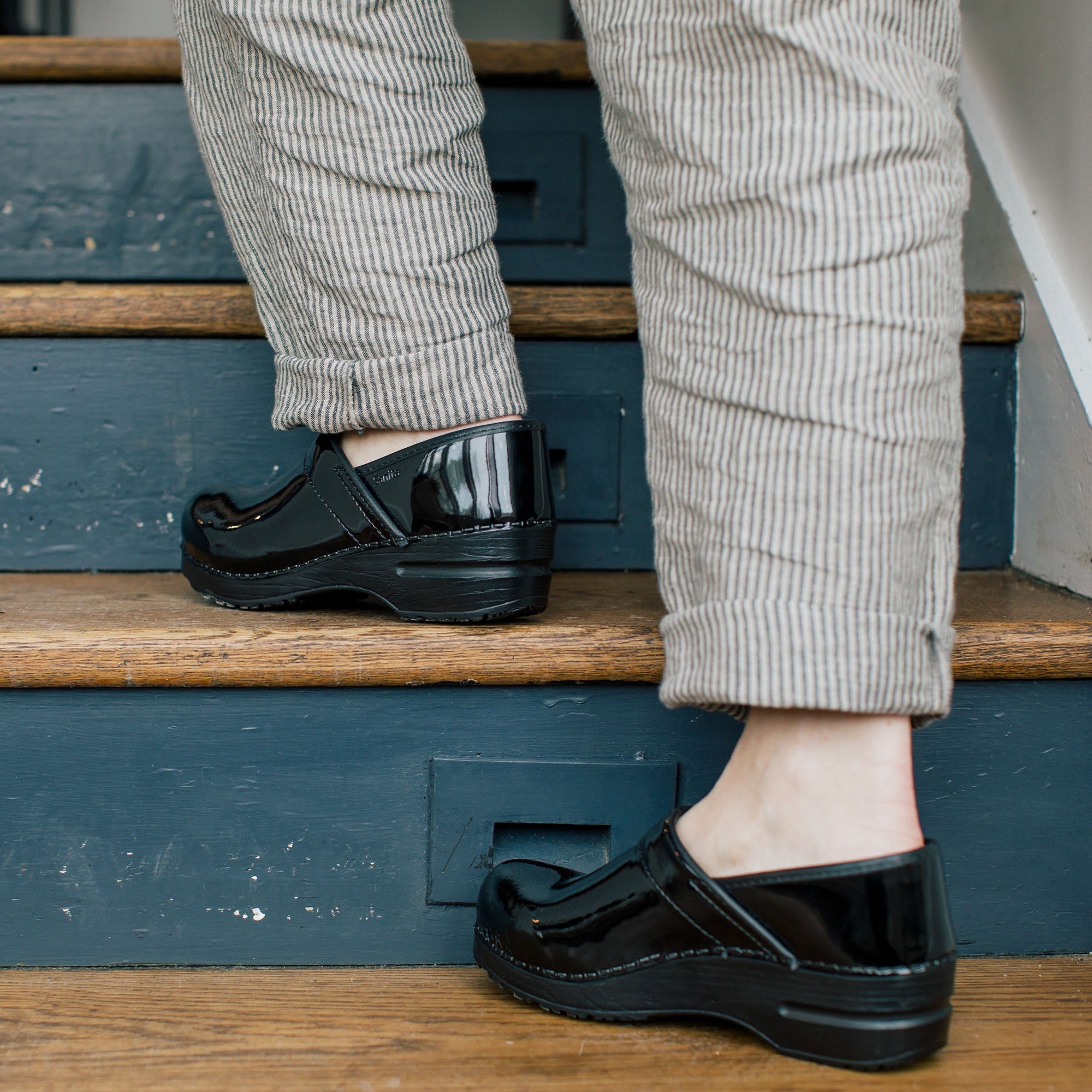 Patent Women's Clog in Black Sanita1