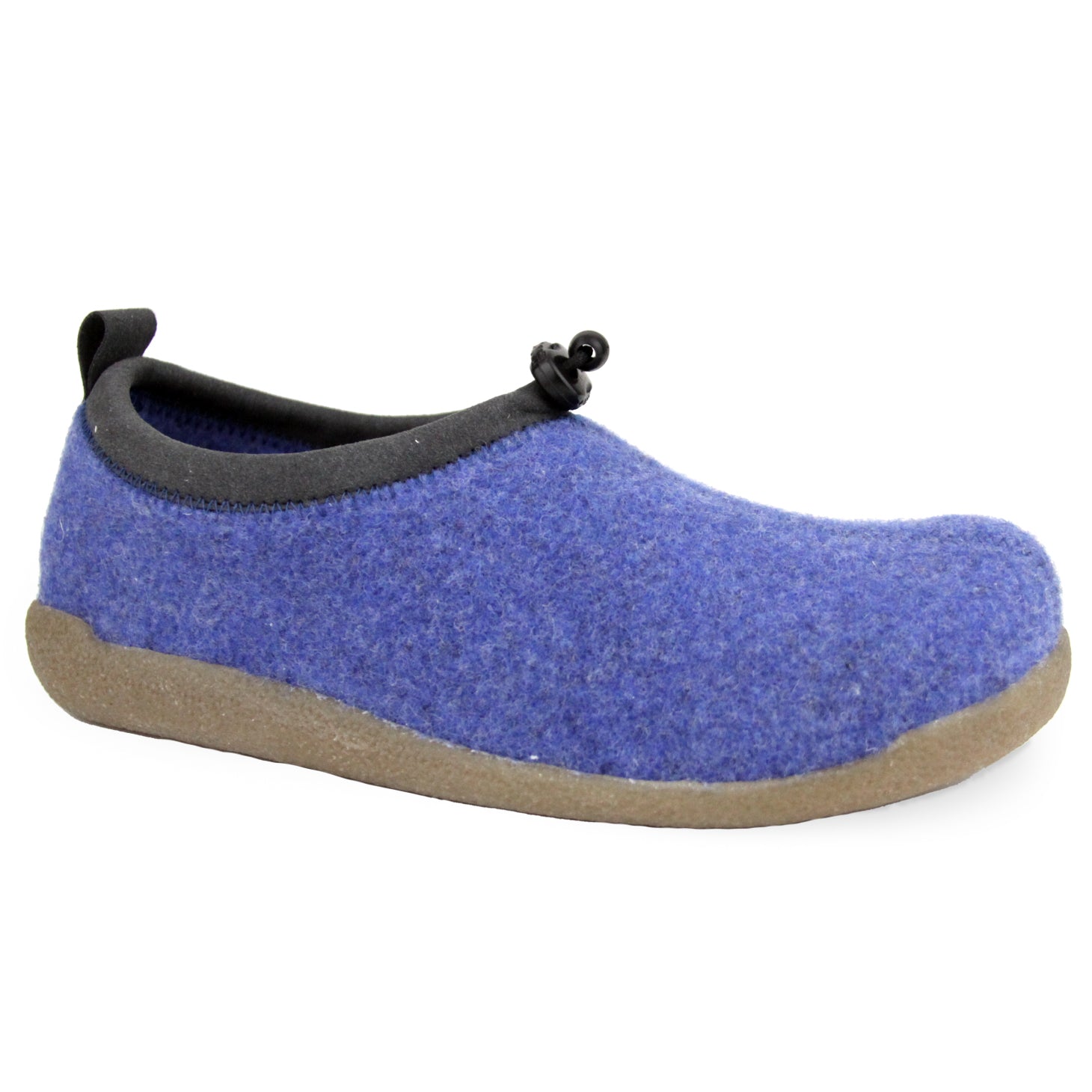 Sanita Wool Slippers EUR 43 US Mens Size 9 Womens Size 12 Navy Blue Sanita Clogs Women 9.5M Hese Shoes Black Leather SlipOn Wood  main image 4
