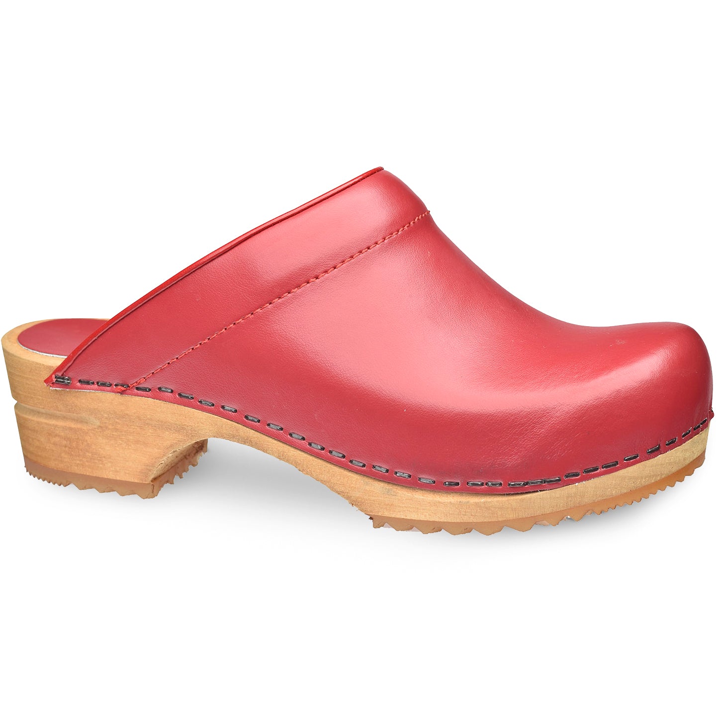 Lotte Women's Wood Clog in Red Sanita