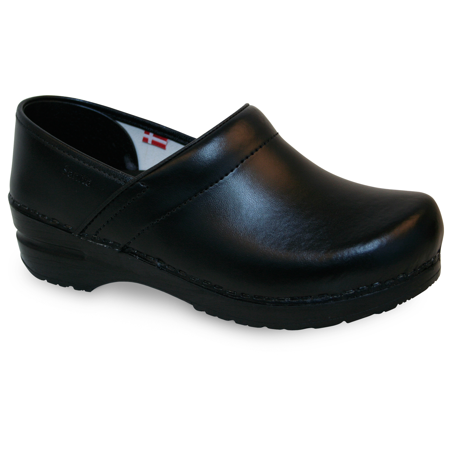 Sanita Men s Professional PU Leather Clogs 41 Black