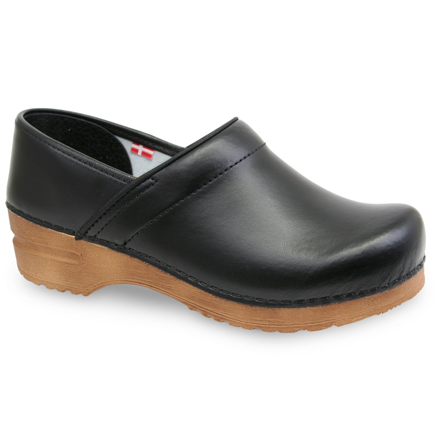 Sanita Pro. PU Women's in Black/Tan - avail. Spring '22 Closed Back Clog