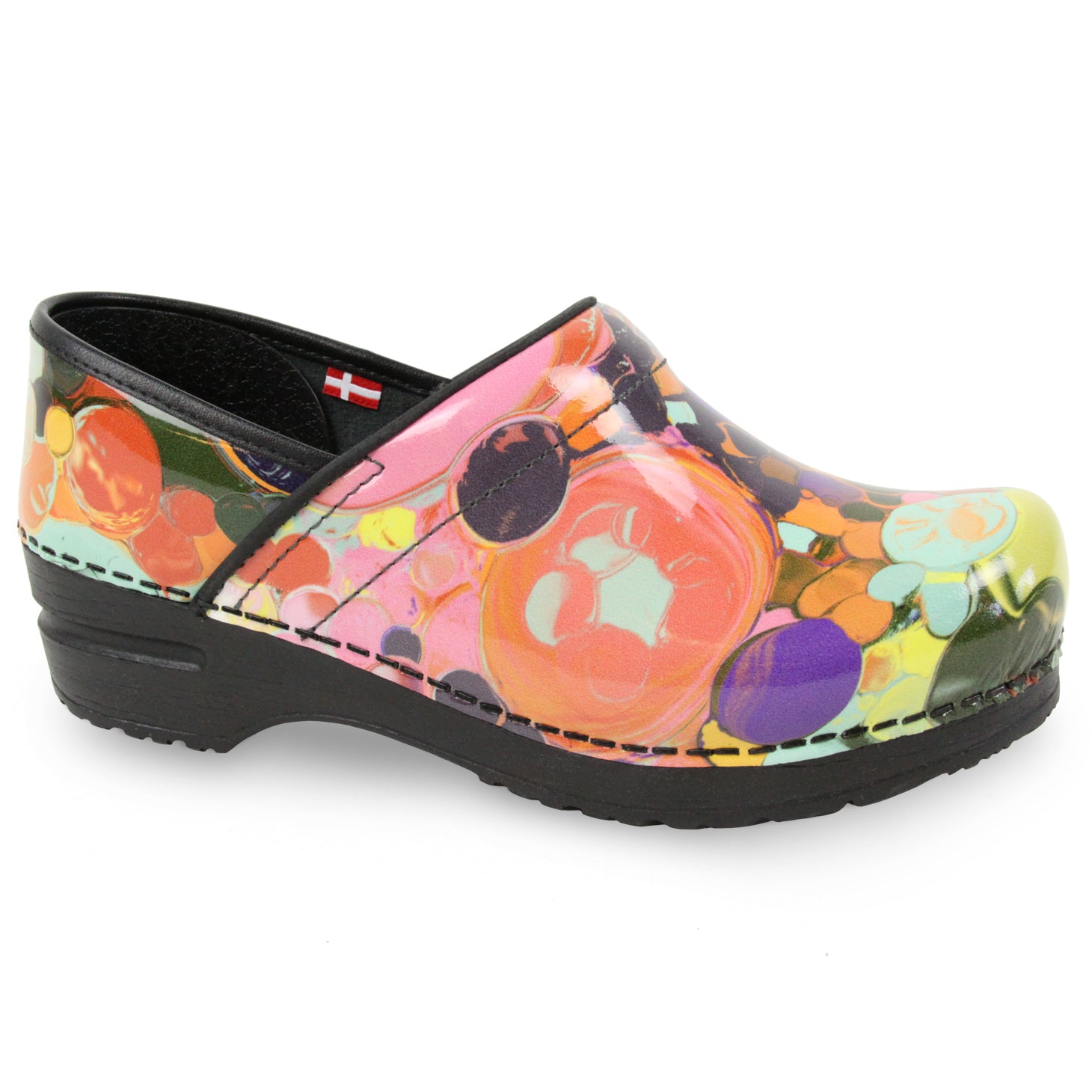 Restin Women's Slip Resistant Clog in Multicolor Sanita