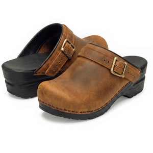Sanita Morse Women's Clog in Chestnut Open Back Clog