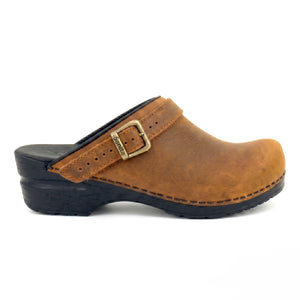 Sanita Morse Women's Clog in Chestnut Open Back Clog