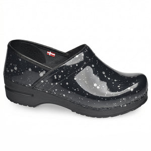 Sanita Misfit Women's Slip Resistant Clog in Silver Closed Back Clog