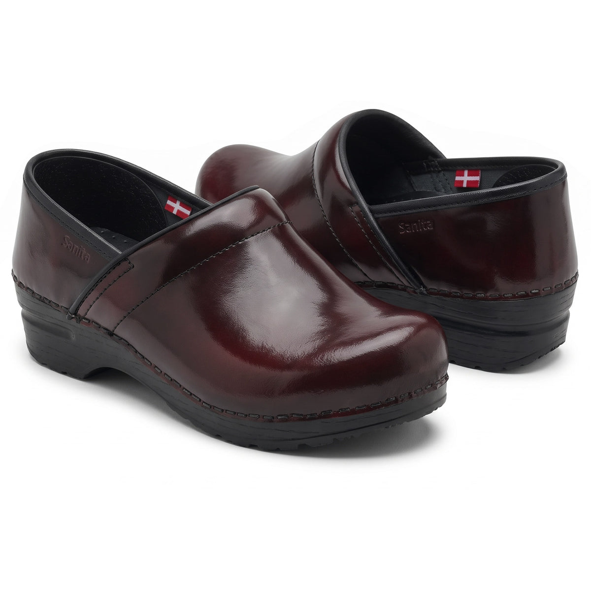 Sanita Pro. Cabrio Men's Clog in Bordeaux Closed Back Clog