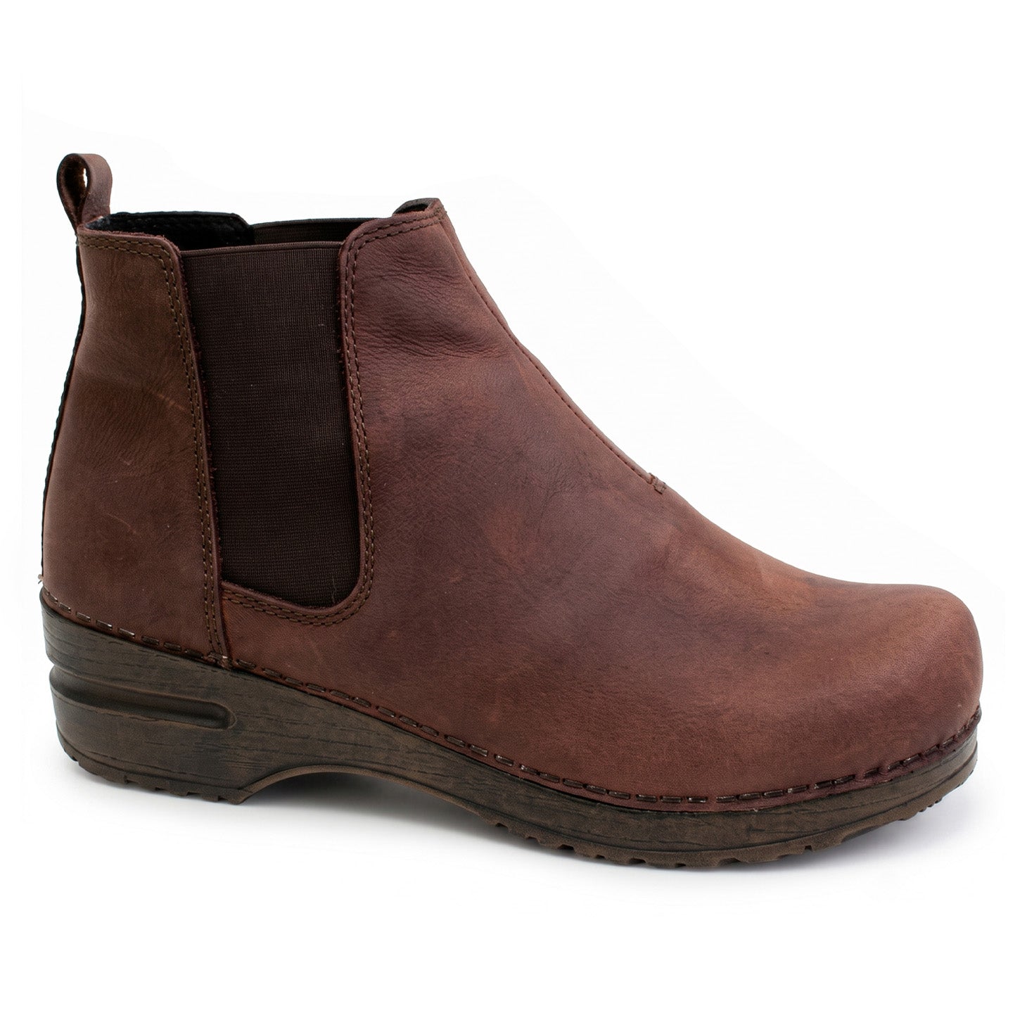 Sanita Hudson Women's Leather Chelsea Boot in Antique Brown Boot
