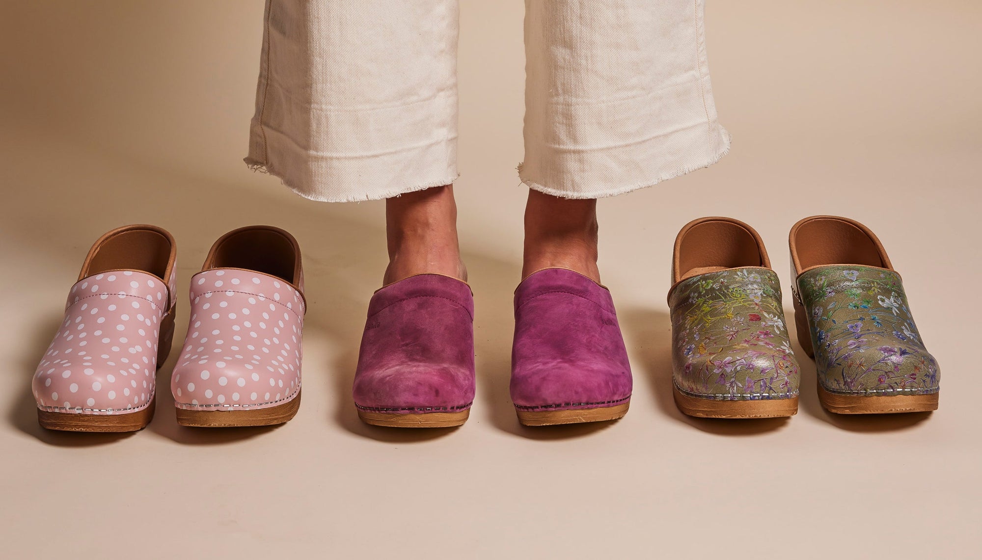 Hand painted sanita clogs store