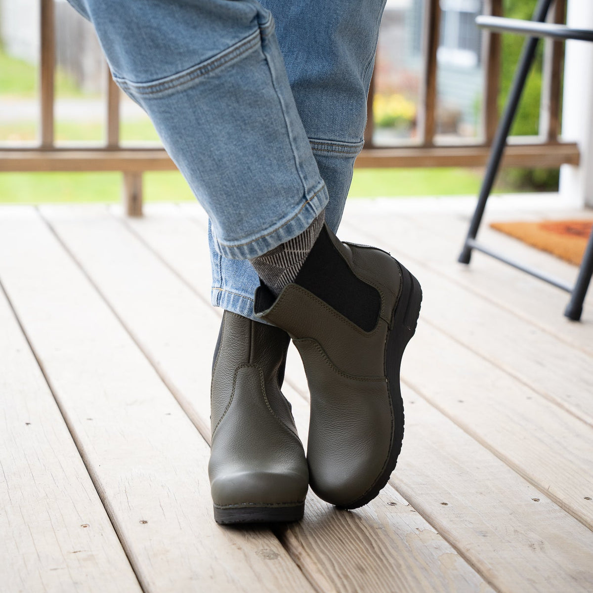 Sanita Aalbek Women's Chelsea Boot in Olive Boot