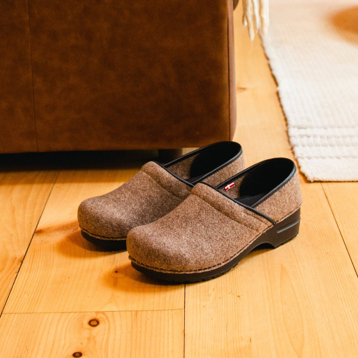 Sanita Ava Women&#39;s Vegan Clog in Stone Closed Back Clog