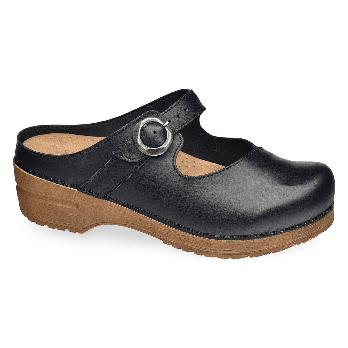 Sanita Chester Women&#39;s Clog in Black Open Back Clog