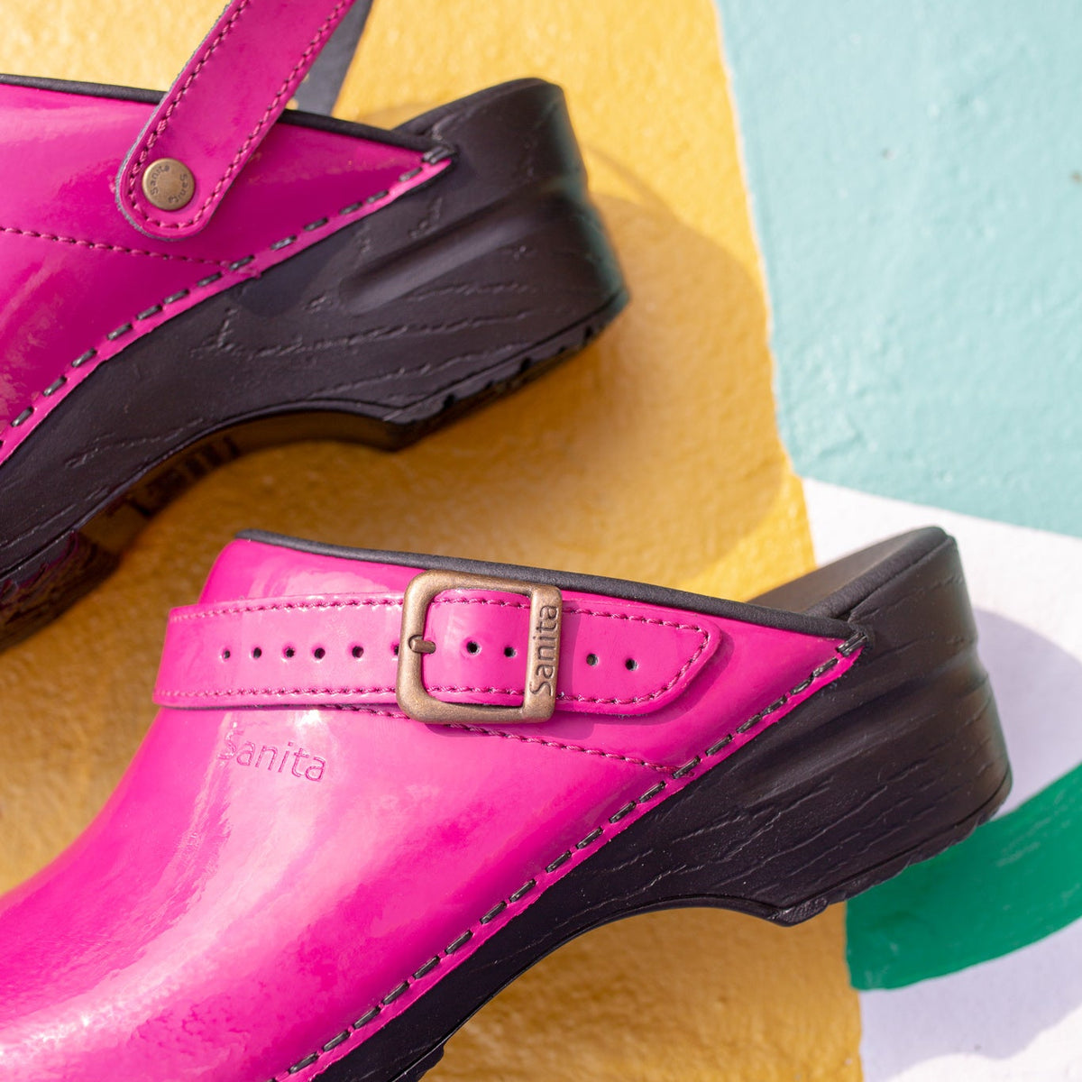 Sanita Estelle Women&#39;s Clog in Fuchsia Open Back Clog