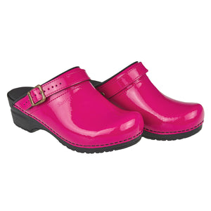 Sanita Estelle Women&#39;s in Fuchsia Open Back Clog