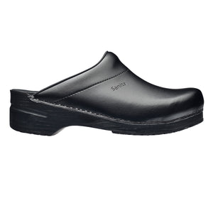 Sanita Karl PU Men&#39;s in Black Open Back Clog