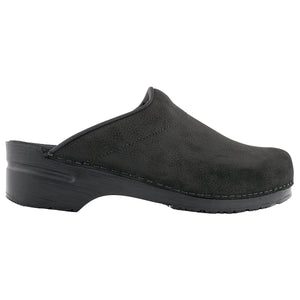 Sanita Karl Textured Oil Men&#39;s in Black Open Back Clog