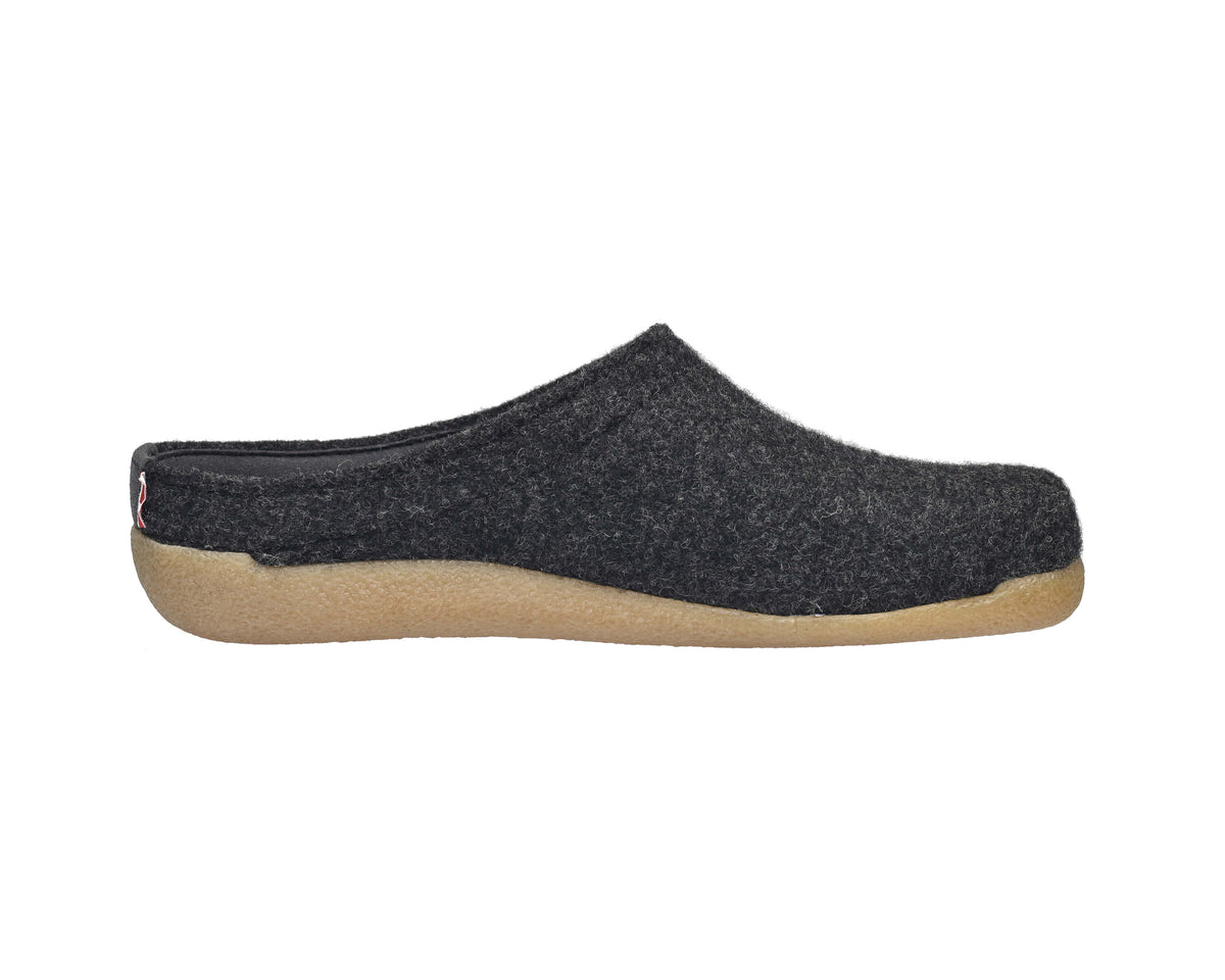 Sanita Lodge Slide Unisex Slipper in Charcoal Slipper