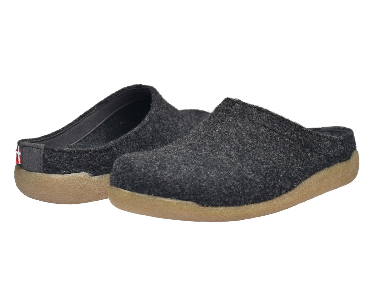 Sanita Lodge Slide Unisex Slipper in Charcoal Slipper