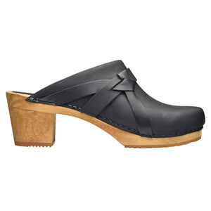 Sanita Manuella Women&#39;s in Black Open Back Clog