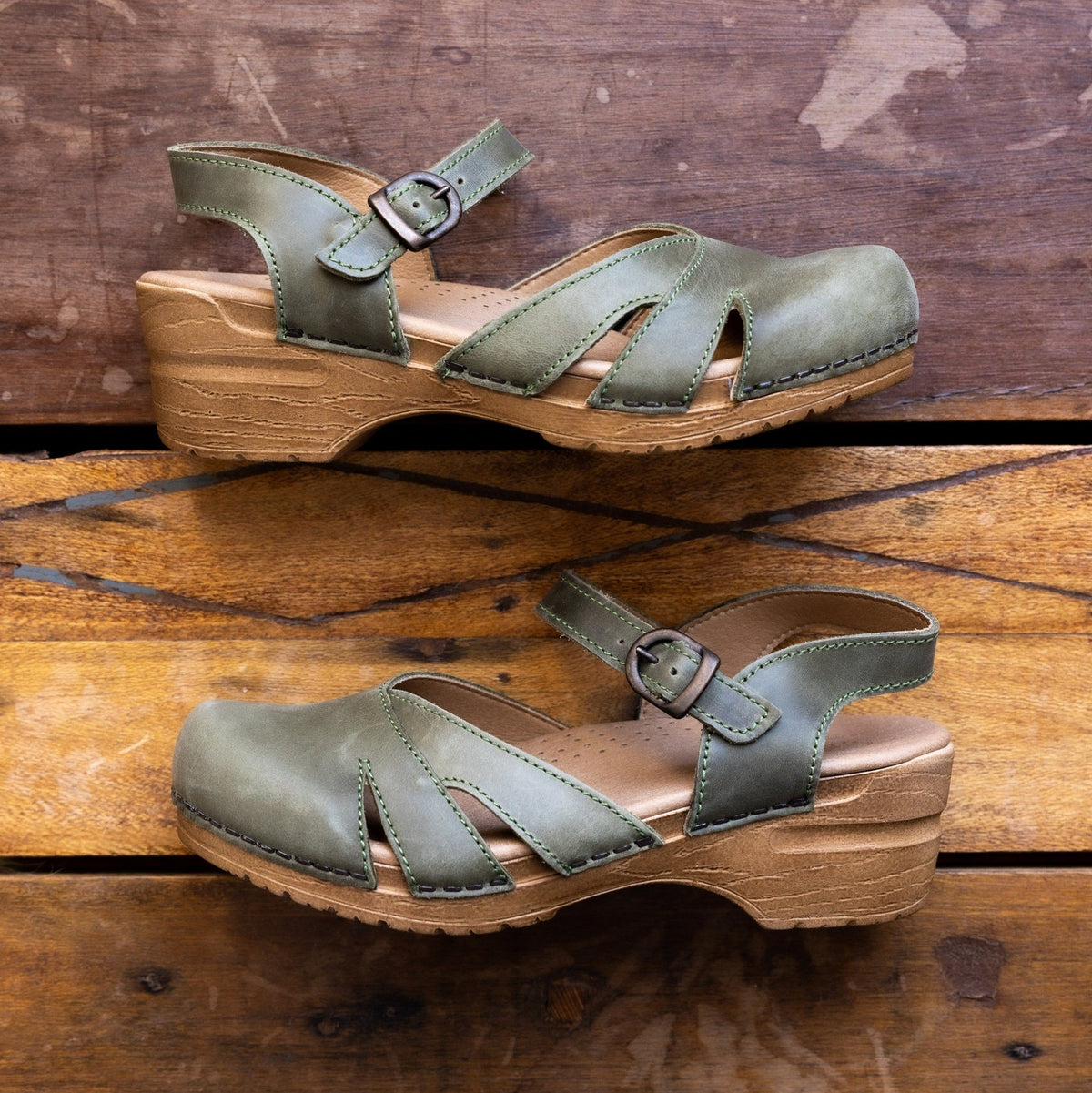 Sanita Margrethe Women&#39;s Sandal in Khaki Sandal