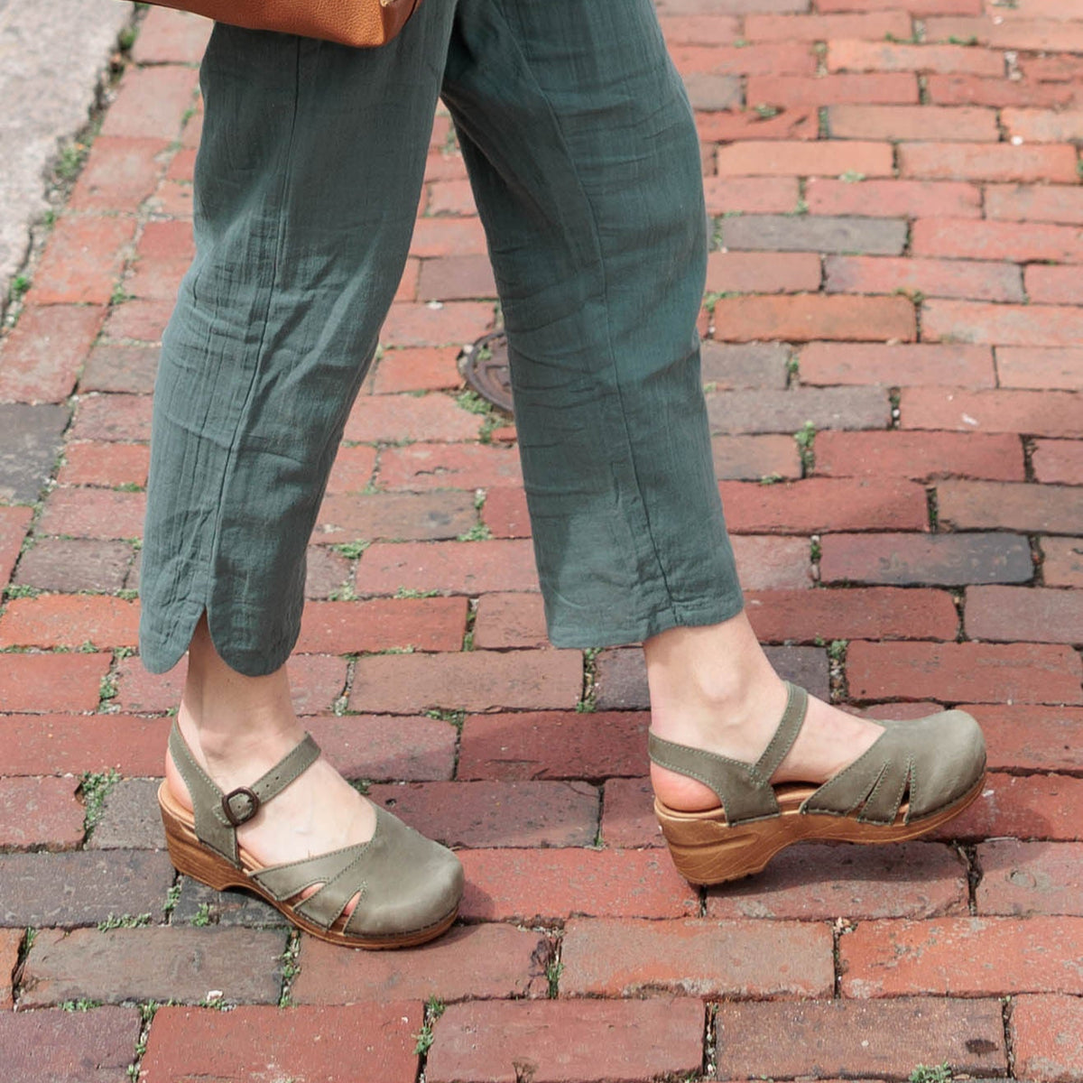 Sanita Margrethe Women&#39;s Sandal in Khaki Sandal