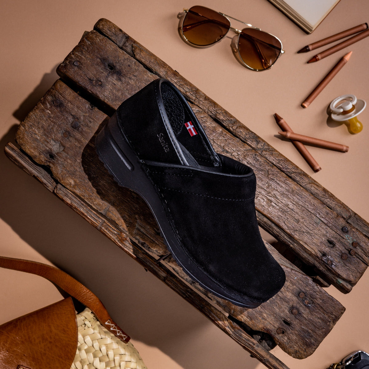 Sanita Nina Women&#39;s Clog in Black Closed Back Clog