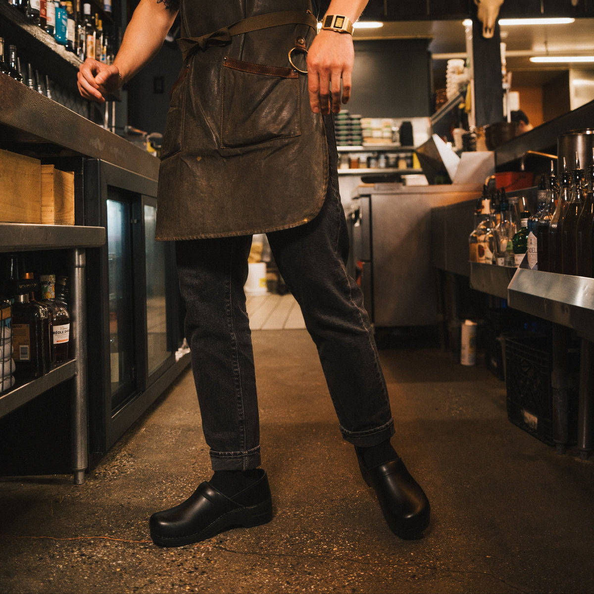 Sanita Pro. Cabrio Men&#39;s Clog in Black Closed Back Clog