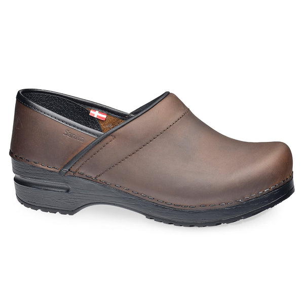 Sanita Pro Text Oil Brown Leather Professional Clog Men\'s Size EU 48 BRAND NEW!! Pro. Oiled Leather Men main image 4