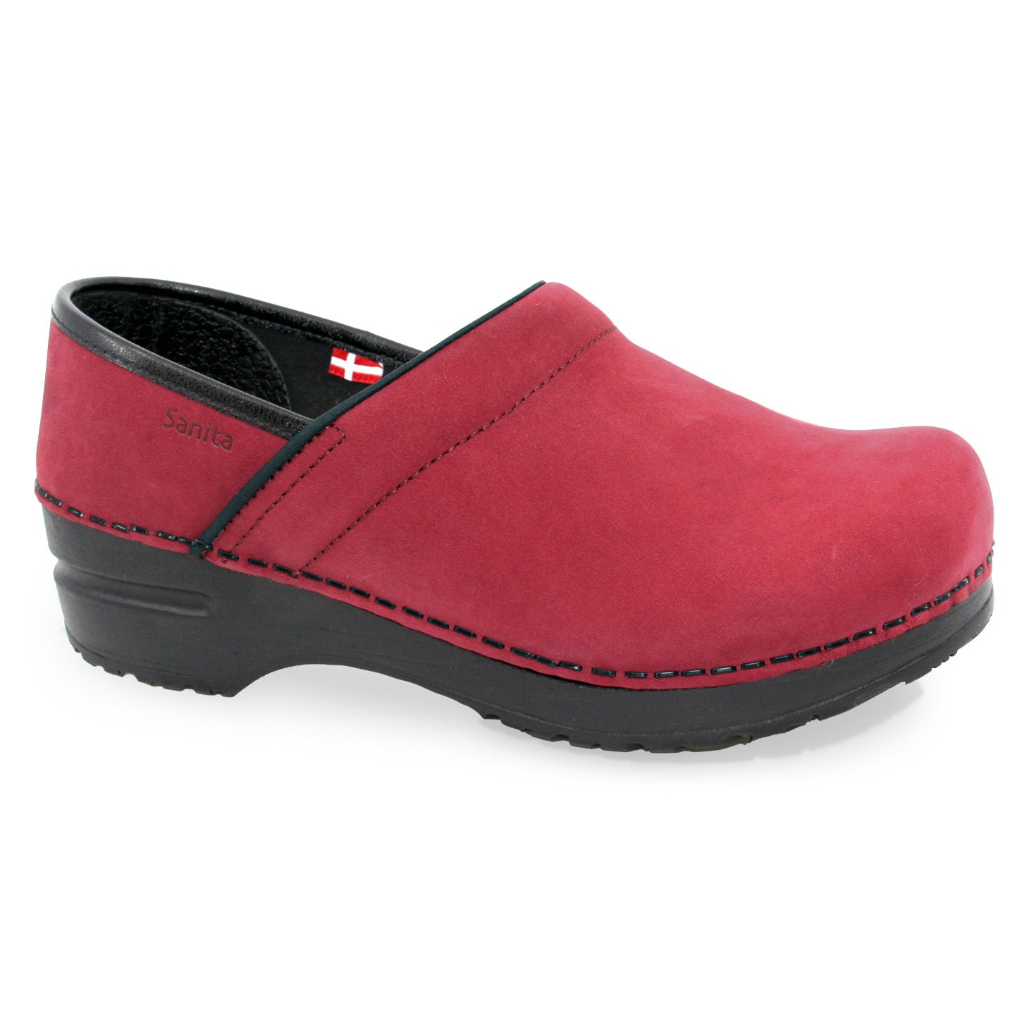 Sanita Pro. Oiled Leather Women's Clog in Raspberry - Coming Soon Closed Back Clog