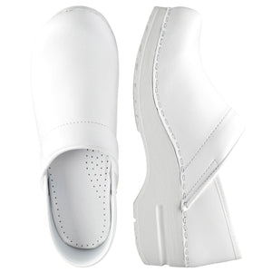Sanita Pro. PU Women&#39;s in White Closed Back Clog