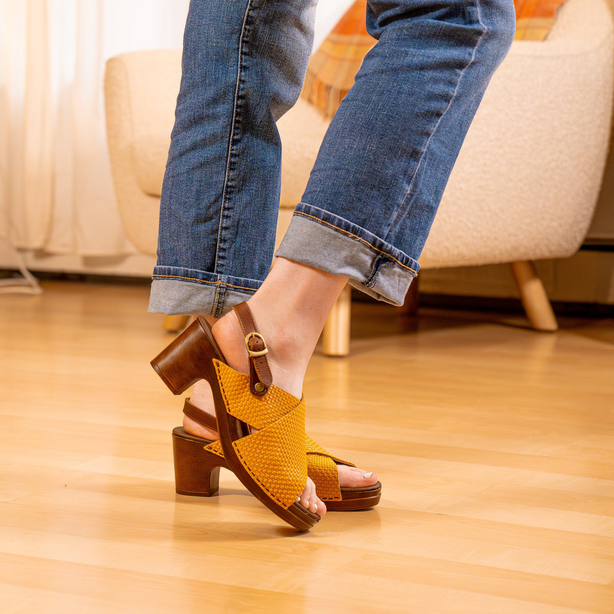 Sanita Sijo Women&#39;s Sandal in Yellow Sandal