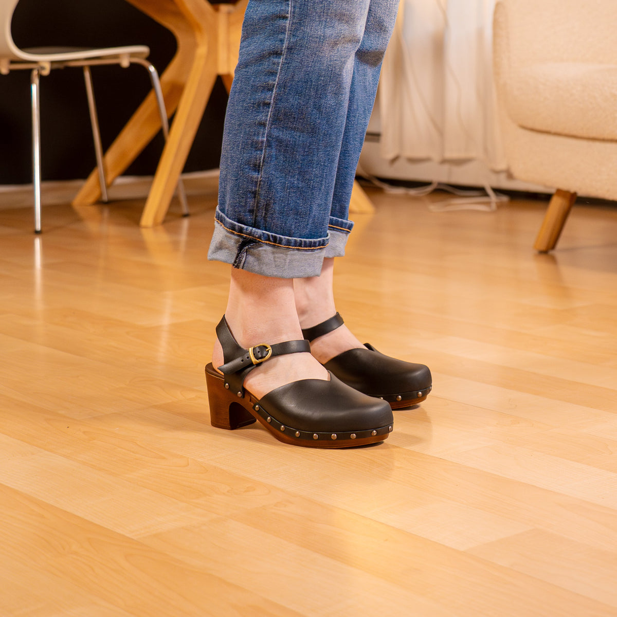 Sanita Solaima Women&#39;s Sandal in Black Sandal