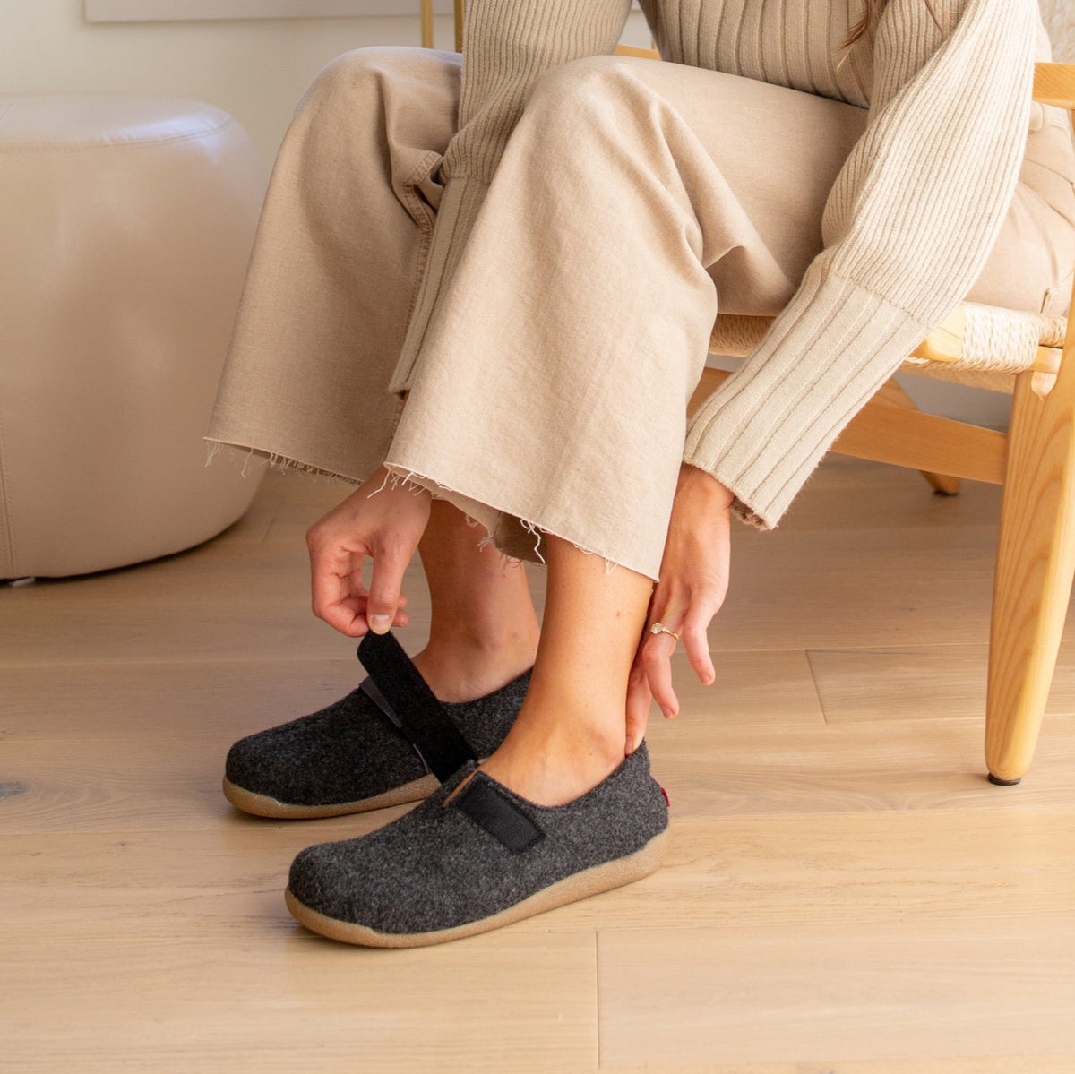 Sanita Varde Unisex Slipper in Charcoal Slipper