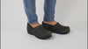 Sanita Pro. Oiled Leather Women's Closed Back Clog in Olive