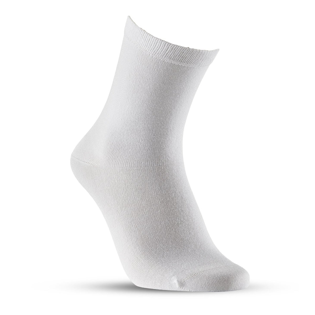 Bamboo Crew Socks 4-Pack Unisex in White - Sanita