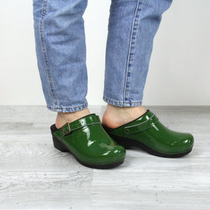 Sanita Estelle Women&#39;s in Green - Avail Fall &#39;22 Open Back Clog