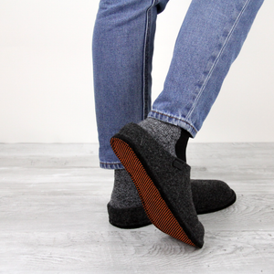 Sanita Faroe Unisex in Charcoal Slipper