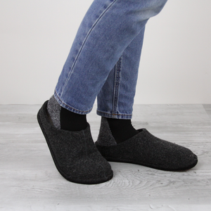 Sanita Faroe Unisex in Charcoal Slipper