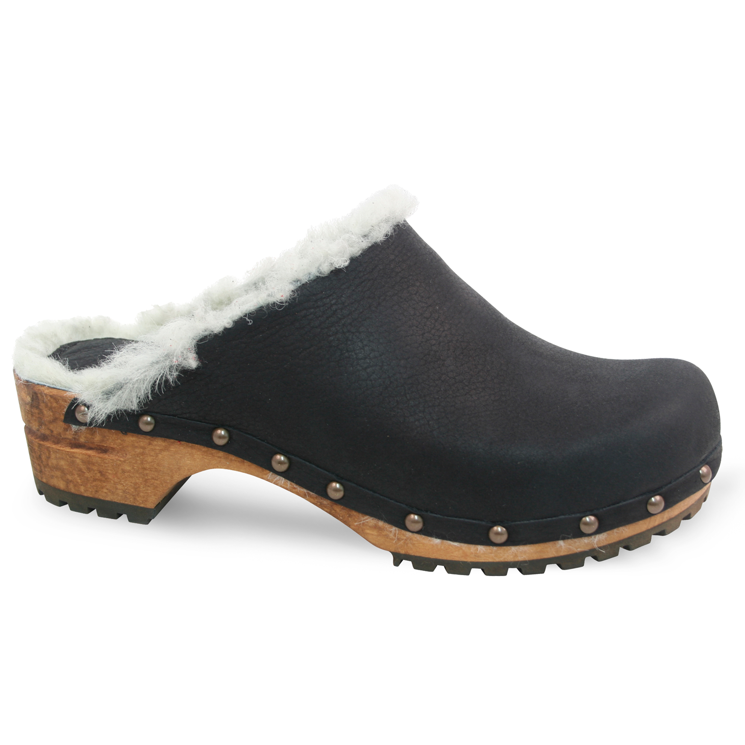 Sanita Hese Women's in Black Open Back Clog