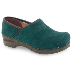 Sanita Nina Women&#39;s in Dark Green Closed Back Clog