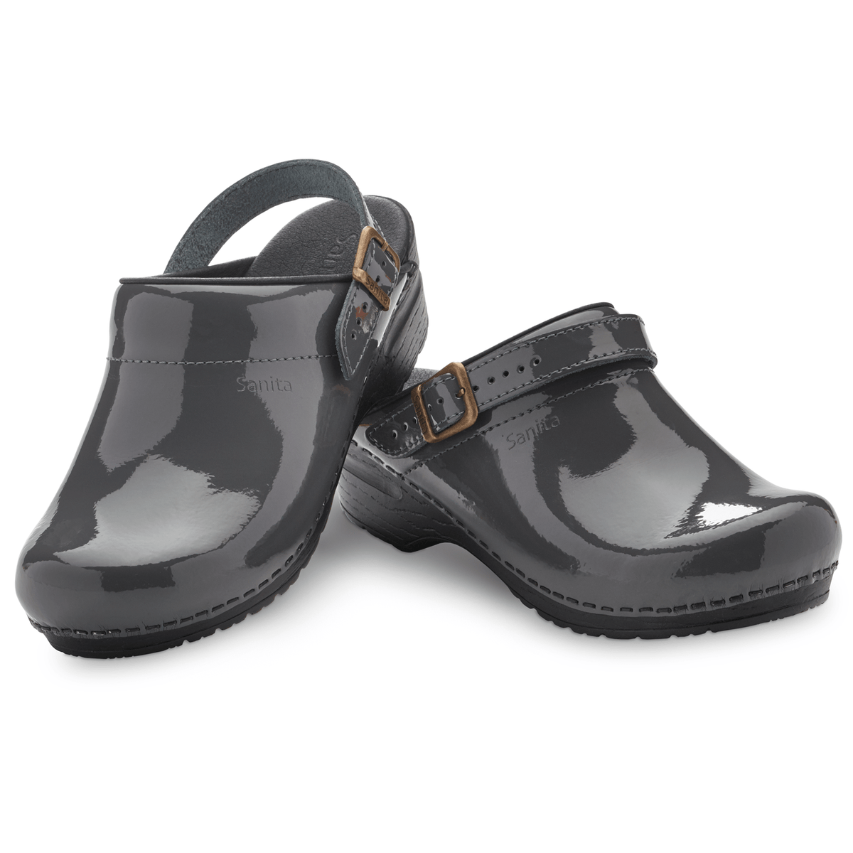 Sanita Estelle Women&#39;s Open Back Clog in Steel