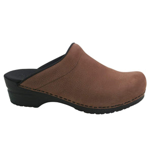 Sanita Karl Textured Oil Men&#39;s in Antique Brown Open Back Clog