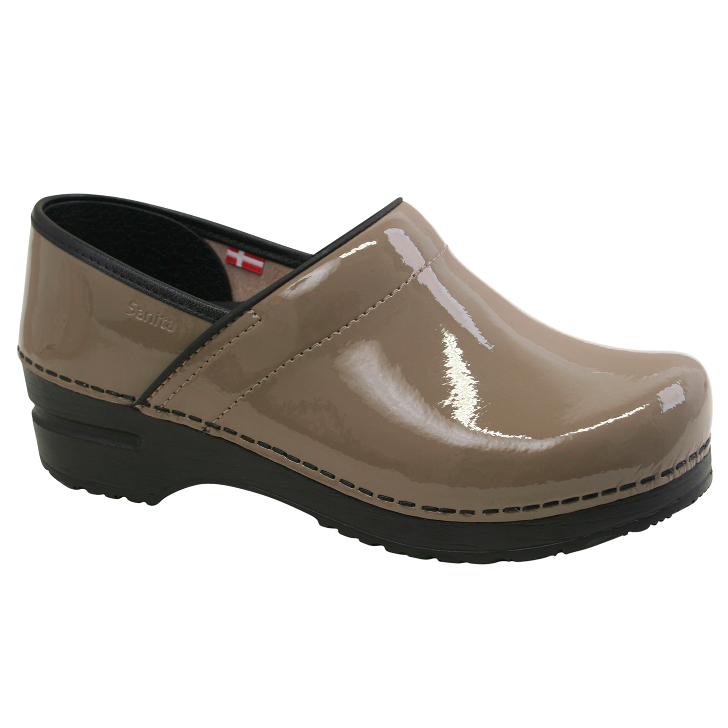 Sanita Pro. Patent Women's Taupe Shoes