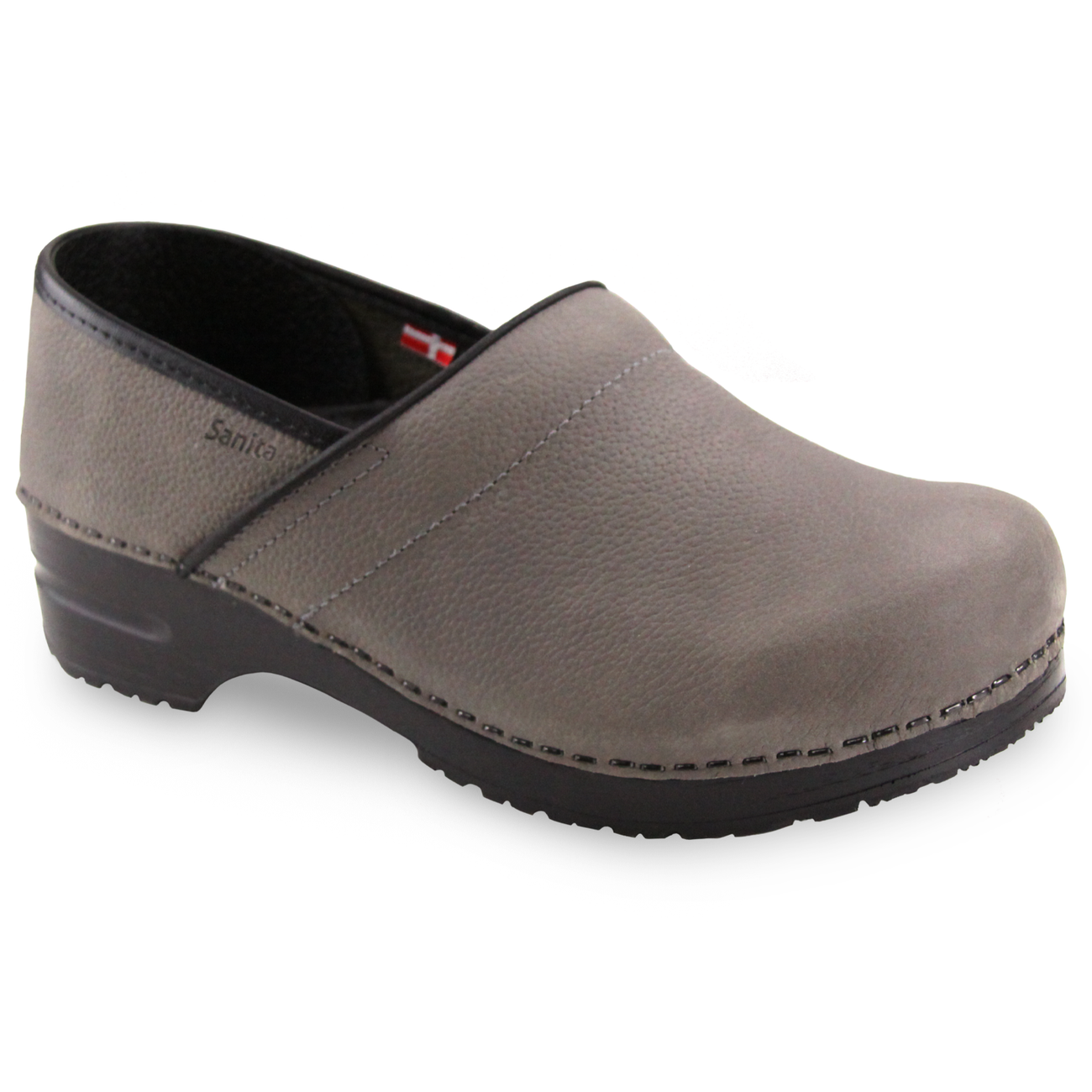 Sanita Pro. Textured Oil Women's in Grey Closed Back Clog