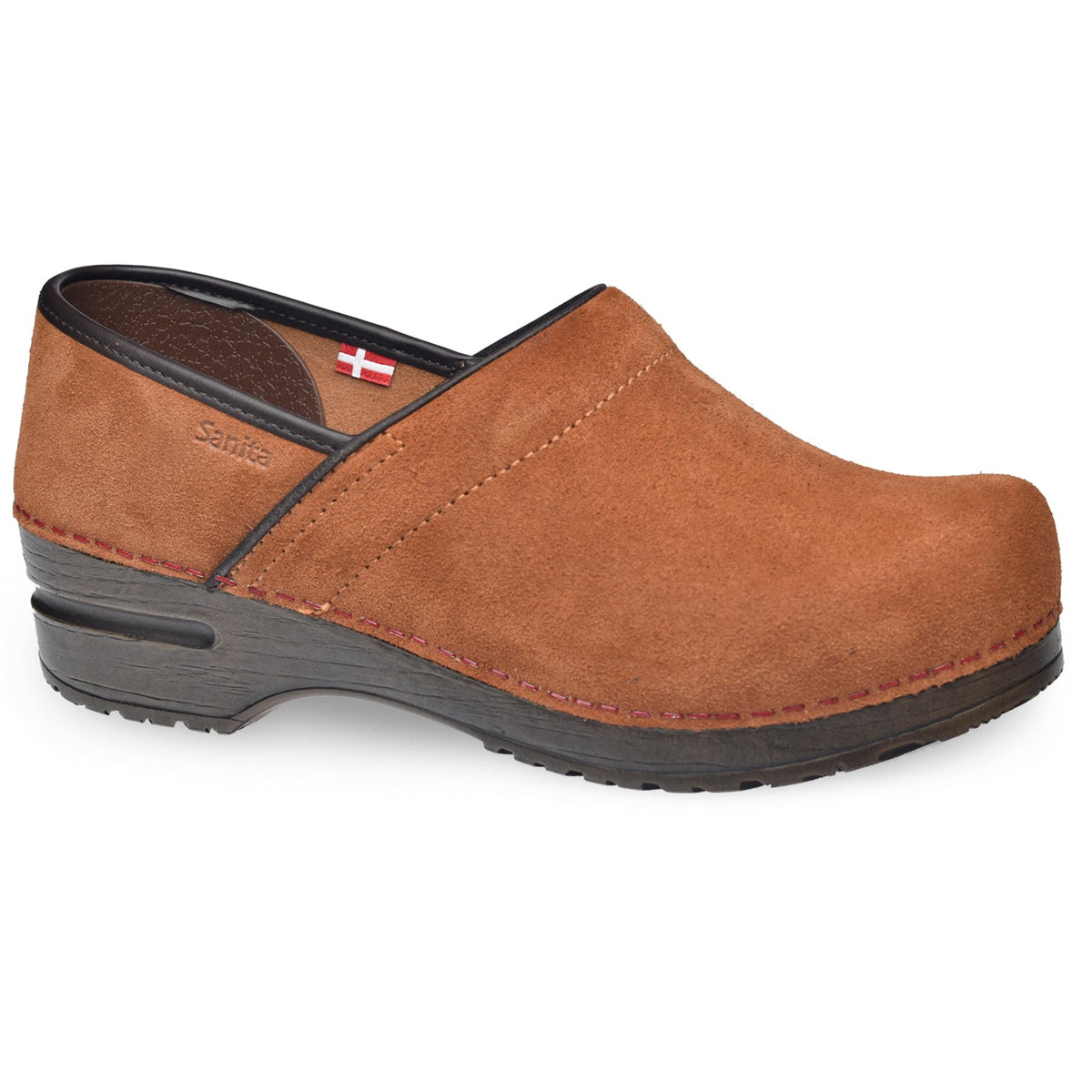 Sanita Pro Suede Women's in Cognac - Cognac shoe on white background