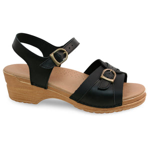 Sanita Sorrento Women&#39;s Sandal in Black Sandal